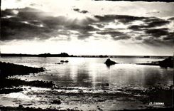 CPM Plougasnou Primel Tregastel Coucher de soleil