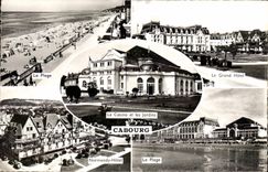 MODERN CARD Cabourg the beach the Large Hotel Normandy Hotel the beach