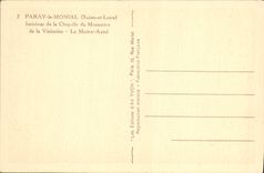 POSTAL Paray Monial interior de la VENDIMIA de la cámara acorazada del monasterio del Visitation