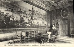 CPA Palais De Fontainebleau Antichambre des appartements du Pape