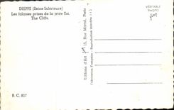 POSTAL MODERNA Dieppe los acantilados tomados del embarcadero está