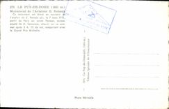 MODERN CARD Puy De Dome Monument De I' Aviateur E Renal