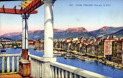 CPA Toulon Vue Sur Le Port