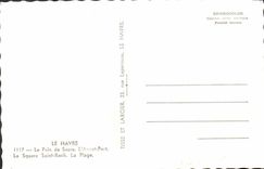 POSTAL MODERNA pan de azúcar de Le Havre antes del puerto el jardín público santo Roch la playa