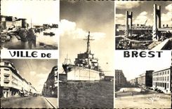 CPM Ville De Brest L'arsenal le grand pont et la rue de Siam