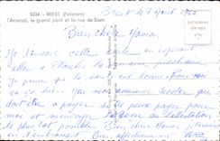 CPM Ville De Brest L'arsenal le grand pont et la rue de Siam