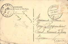 VINTAGE POSTCARD Luxembourg Suburb of Clausen and high Ville