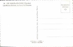 POSTAL MODERNA Sables d'Olonne pantanos del agua salada en la paja inferior