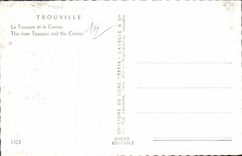 POSTAL MODERNA Trouville Touquet y el barco del casino