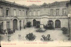 VINTAGE POSTCARD School De Soreze Dentere Court