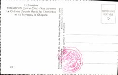 CPM Chambord Vue aerienne Le chateau les cheminees et les terrasses la chapelle