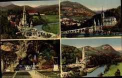 MODERN CARD Heavy the basilica and mountains the miraculous cave Gave