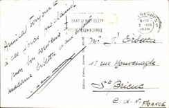 POSTAL Amberes de la VENDIMIA que el ayuntamiento que considera como el cuervo vuela