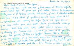 CPM Rennes Jardin Anglais Du Thabor