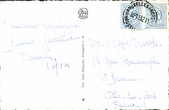 POSTAL MODERNA casa de Bruselas del rey