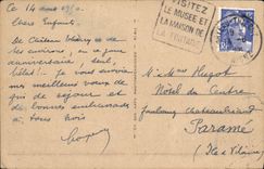 VINTAGE POSTCARD Castle Thierry Cemetery Amercain de Belleau Militaria