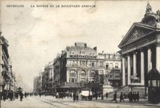 CPA Bruxelles La Bourse Et Le Boulevard Anspach