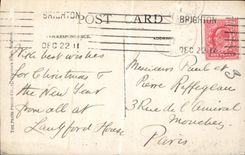 POSTAL MODERNA mar agitado en Brighton