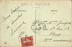 VINTAGE POSTCARD Heavy Sight On the surrounding Basilica and mountains Cows