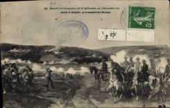 VINTAGE POSTCARD Bataille of Champigny After the battle the transport of wound