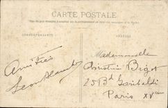 VINTAGE POSTCARD Drill De Fontainebleau Cave of the young ladies Rock of the young ladies