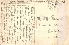 CPA Palais De Fontainebleau L'Etang et L'Ancien theatre