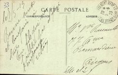 VINTAGE POSTCARD Bordeaux Footbridge of the Railroads and the pedestrians Train