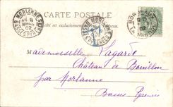 VINTAGE POSTCARD Bordeaux Footbridge of the Railroad