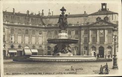CPA Bordeaux La fontaine des 3 Graces et l'Hotel de la Bourse
