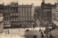 VINTAGE POSTCARD Bordeaux Places Comedy Street co. Catherine Cacao Korff Cointreau