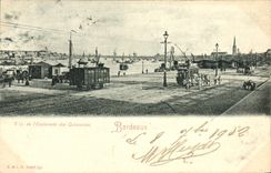 VINTAGE POSTCARD Bordeaux Seen of the esplanade of the Quincunxes