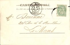 VINTAGE POSTCARD Bordeaux Seen of the esplanade of the Quincunxes