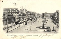 VINTAGE POSTCARD Bordeaux Places And Ales De Tourny