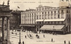 VINTAGE POSTCARD Bordeaux the Hotel of Bordeaux Places Comedy