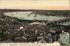 CPA Bordeaux Panorama Pris de la Tour Saint Michel