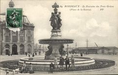 CPA Bordeaux La fontaine des Trois Graces