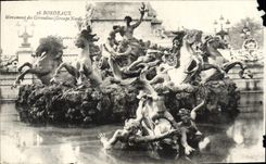 CPA Bordeaux Monument des Girondins Groupe Nord