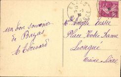 VINTAGE POSTCARD Bordeaux the Bridge And City Taken Of the Tower Saint Michel