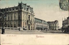 VINTAGE POSTCARD Train station of St Jean Bordeaux