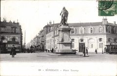 VINTAGE POSTCARD Bordeaux Places Tourny