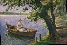 VINTAGE POSTCARD C Krebs Im Abendsonnenschein