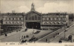 VINTAGE POSTCARD Amiens Train station