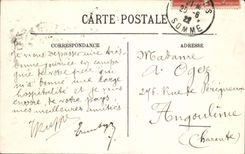 POSTAL Amiens de la VENDIMIA la catedral y el mercado en el agua