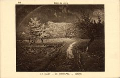 VINTAGE POSTCARD Museum of Louvre J F Millet Spring