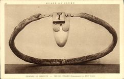 VINTAGE POSTCARD Musee of Cluny Travail Italian Girdles Erotique chastity