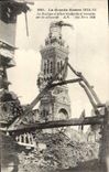 CPA La Grande Guerre La basilique d'Albert bombardee et incendiee par les allemands Militaria