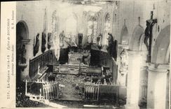 VINTAGE POSTCARD the War Church of Interior Bouchois Main Militaria Furnace bridge