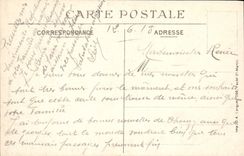 VINTAGE POSTCARD Guerre Tilloloy Interieur of the Church dimensions Militaria entry