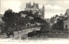 VINTAGE POSTCARD Abbeville the Church Holy Vulfran the Apse