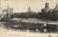 VINTAGE POSTCARD Amiens the Old port